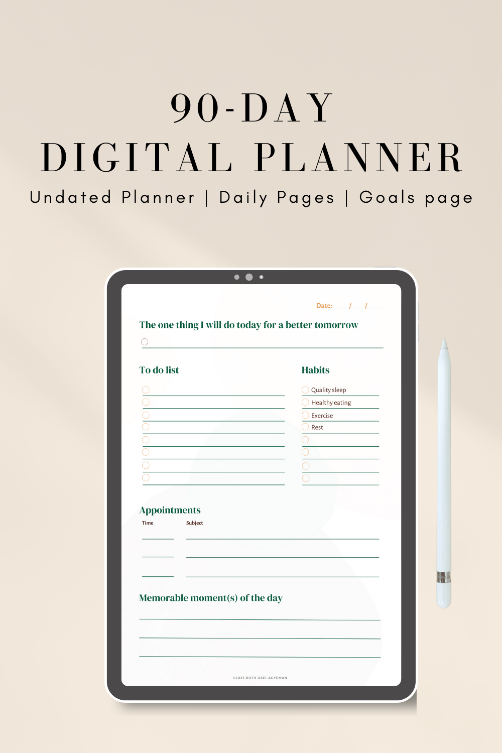 90-Day Digital Planner