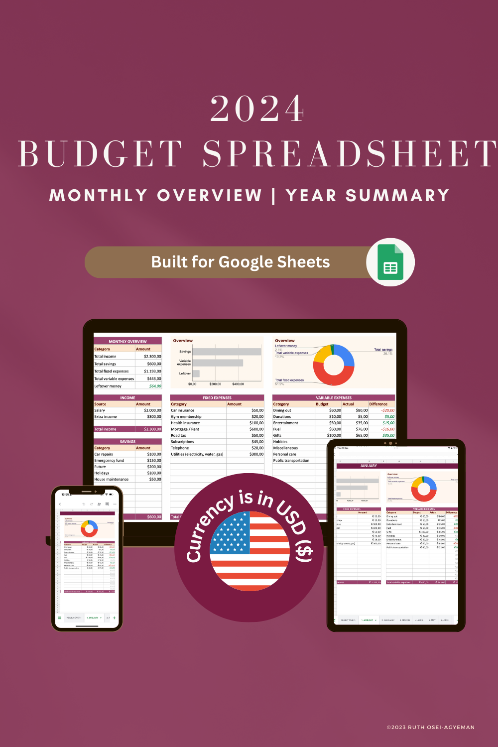 2024 Budget Spreadsheet - USD